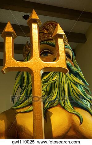 Stock Photography - Close-up of the statue of Neptune, New Orleans, Louisiana, USA. Fotosearch