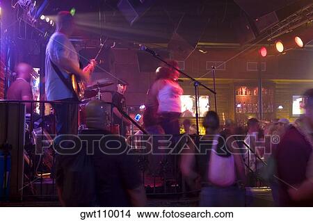 Picture - Group of people dancing at a nightclub, New Orleans, Louisiana, USA. Fotosearch