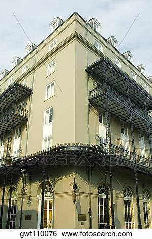 Low angle view of a building, New Orleans, Louisiana, USA View Large Photo Image Stock Photograph - Low angle view of a building, New Orleans, Louisiana, USA. Fotosearch