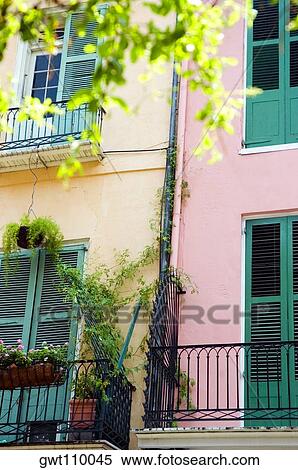 Stock Photography - Low angle view of a building, New Orleans, Louisiana, USA. Fotosearch