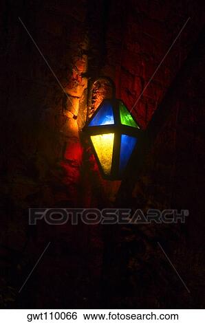 Low angle view of a lantern lit up at night, New Orleans, Louisiana, USA View Large Photo Image Stock Photograph - Low angle view of a lantern lit up at night, New Orleans, Louisiana, USA. Fotosearch