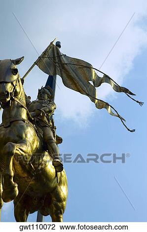 Low angle view of a statue of St. Joan Of Arc, New Orleans, Louisiana, USA View Large Photo Image Stock Image - Low angle view of a statue of St. Joan Of Arc, New Orleans, Louisiana, USA. Fotosearch