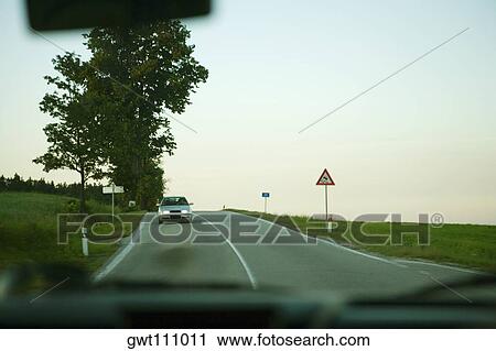Car moving on the road, Czech Republic View Large Photo Image Stock Image - Car moving on the road, Czech Republic. Fotosearch