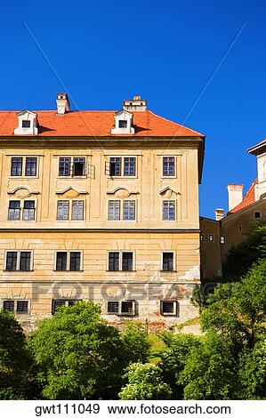 Stock Photo - Low angle view of a building, Czech Republic. Fotosearch