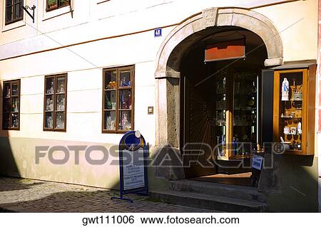 Low angle view of a building on the street, Czech Republic View Large Photo Image Stock Photograph - Low angle view of a building on the street, Czech Republic. Fotosearch