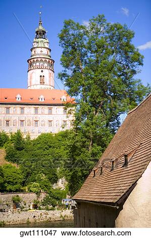 Low angle view of a tower, Old Town Square, Prague, Czech Republic View Large Photo Image Stock Photo - Low angle view of a tower, Old Town Square, Prague, Czech Republic. Fotosearch