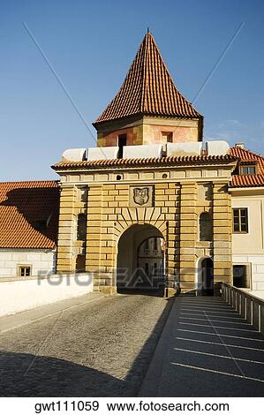 Stock Photo - Low angle view of an archway, Czech Republic. Fotosearch
