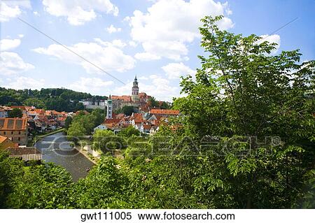 River flowing through a city, Czech Republic View Large Photo Image Stock Photography - River flowing through a city, Czech Republic. Fotosearch