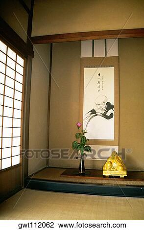 High angle view of a statue and a vase in a room, Ryogen-In Zen Temple, Kyoto, Japan View Large Photo Image Stock Image - High angle view of a statue and a vase in a room, Ryogen-In Zen Temple, Kyoto, Japan. Fotosearch