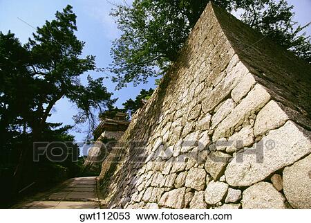 Low angle view of a castle, Matsuyama Castle, Shikoku, Japan View Large Photo Image Stock Image - Low angle view of a castle, Matsuyama Castle, Shikoku, Japan. Fotosearch