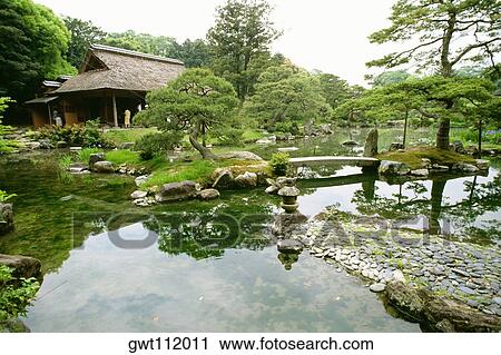 Reflection of trees and rocks in a lake, Katsura Imperial Garden, Katsura Imperial Villa, Kyoto, Japan View Large Photo Image Stock Image - Reflection of trees and rocks in a lake, Katsura Imperial Garden, Katsura Imperial Villa, Kyoto, Japan. Fotosearch