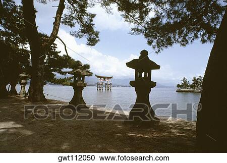 Shrine in a river, Itsukushima Shrine, Miyajima, Japan View Large Photo Image Stock Image - Shrine in a river, Itsukushima Shrine, Miyajima, Japan. Fotosearch