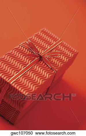High angle view of a Christmas present View Large Photo Image Stock Image - High angle view of a Christmas present. Fotosearch