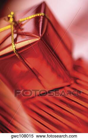 Stock Photography - Close-up of a Christmas present. Fotosearch