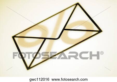 Close-up of a percentage sign on an envelope View Large Photo Image Stock Photograph - Close-up of a percentage sign on an envelope. Fotosearch
