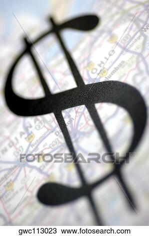 Close-up of a dollar sign on a globe View Large Photo Image Stock Image - Close-up of a dollar sign on a globe. Fotosearch