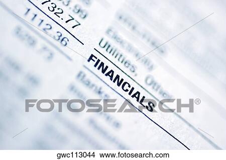 Close-up of a financial page View Large Photo Image Picture - Close-up of a financial page. Fotosearch