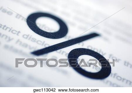 Close-up of a percentage sign on a document View Large Photo Image Stock Image - Close-up of a percentage sign on a document. Fotosearch