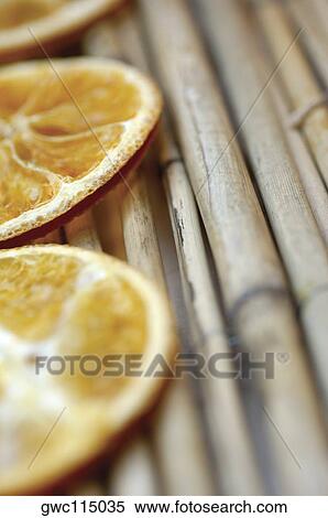 Stock Photography - Close-up of dried slices of lemon. Fotosearch