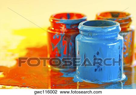 Close-up of three bottles of paint View Large Photo Image Stock Image - Close-up of three bottles of paint. Fotosearch