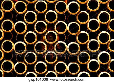 Stock Photograph - Patterns of pipes in northern Virginia supply yard. Fotosearch