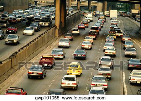Traffic on highways View Large Photo Image Stock Photo - Traffic on highways. Fotosearch