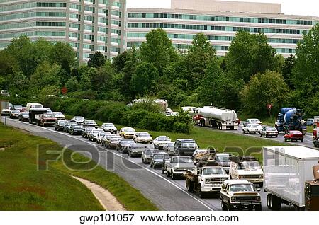 Traffic on route 270 with office buildings in background View Large Photo Image Stock Photo - Traffic on route 270 with office buildings in background. Fotosearch