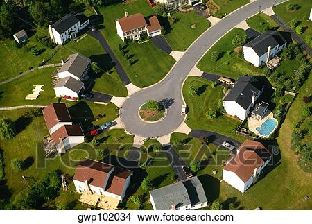 Aerial view of housing in Maryland View Large Photo Image Picture - Aerial view of housing in Maryland. Fotosearch