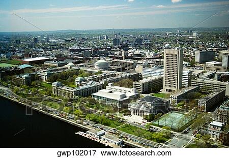 Aerial view of the Mass. Institute of Technology, Cambridge, MA View Large Photo Image Stock Photo - Aerial view of the Mass. Institute of Technology, Cambridge, MA. Fotosearch