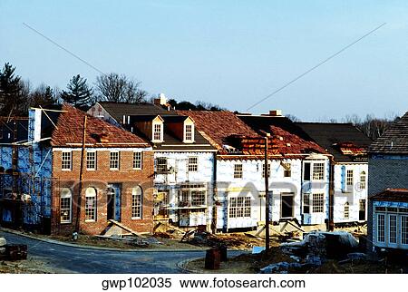 New homes under construction in Rockville, Maryland View Large Photo Image Stock Photography - New homes under construction in Rockville, Maryland. Fotosearch