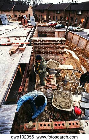 Workers on construction site, Washington DC View Large Photo Image Stock Photograph - Workers on construction site, Washington DC. Fotosearch