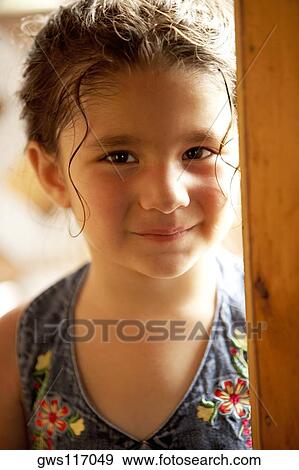 Portrait of a girl smiling View Large Photo Image Stock Photo - Portrait of a girl smiling. Fotosearch