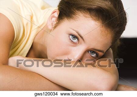 Picture - Close-up of a young woman. Fotosearch