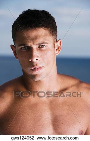 Stock Image - Portrait of a young man. Fotosearch