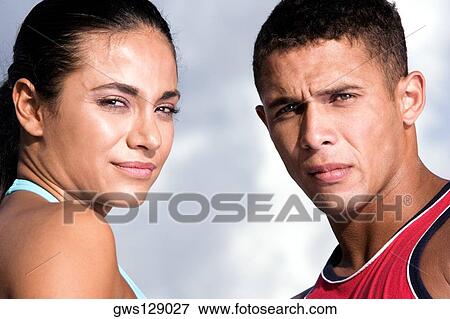 Portrait of a young couple View Large Photo Image Stock Photo - Portrait of a young couple. Fotosearch