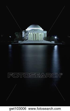 Building lit up at night, Jefferson Memorial, Washington DC, USA View Large Photo Image Stock Photograph - Building lit up at night, Jefferson Memorial, Washington DC, USA. Fotosearch