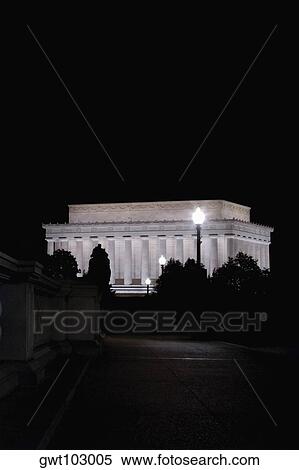 Building lit up at night, Lincoln Memorial, Washington DC, USA View Large Photo Image Stock Photography - Building lit up at night, Lincoln Memorial, Washington DC, USA. Fotosearch