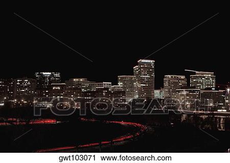 Buildings in a city lit up at night, Washington DC, USA View Large Photo Image Stock Image - Buildings in a city lit up at night, Washington DC, USA. Fotosearch