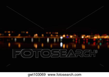 Stock Photo - City lit up at night, Washington DC, USA. Fotosearch