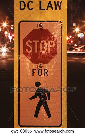 Stock Photography - Close-up of a stop sign, Washington DC, USA. Fotosearch