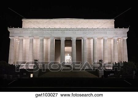 Facade of a memorial building, Lincoln Memorial, Washington DC, USA View Large Photo Image Stock Photo - Facade of a memorial building, Lincoln Memorial, Washington DC, USA. Fotosearch