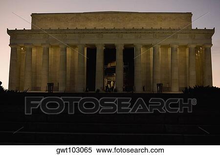 Stock Photography - Facade of a memorial building, Lincoln Memorial, Washington DC, USA. Fotosearch