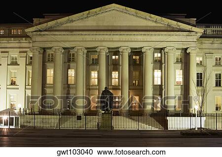 Statue in front of a building, US Treasury Department, Washington DC, USA View Large Photo Image Stock Image - Statue in front of a building, US Treasury Department, Washington DC, USA. Fotosearch