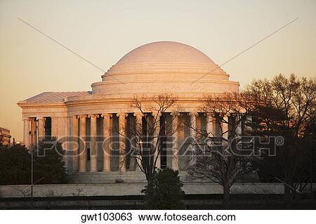Trees in front of a memorial building, Jefferson Memorial, Washington DC, USA View Large Photo Image Stock Image - Trees in front of a memorial building, Jefferson Memorial, Washington DC, USA. Fotosearch