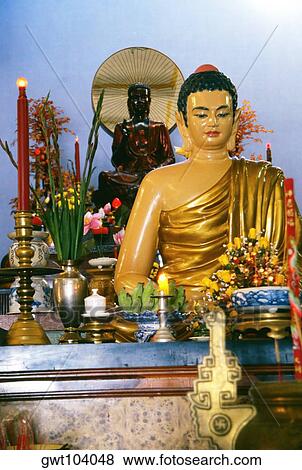 Stock Photo - Buddha at Long Song Temple sanctuary, Nha Trang, Vietnam. Fotosearch