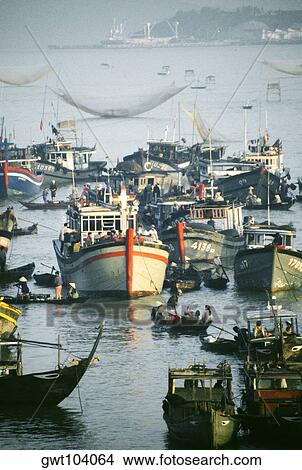 Fishing fleet, Danang, Vietnam View Large Photo Image Picture - Fishing fleet, Danang, Vietnam. Fotosearch