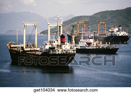 Ships in Nha Trang harbor, Vietnam View Large Photo Image Picture - Ships in Nha Trang harbor, Vietnam. Fotosearch