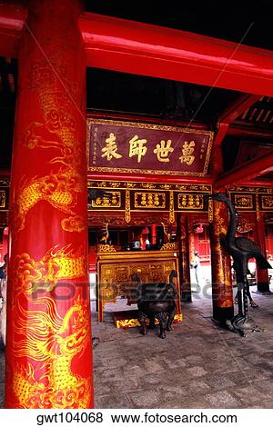 Temple of Literature, Hanoi, Vietnam View Large Photo Image Stock Photo - Temple of Literature, Hanoi, Vietnam. Fotosearch