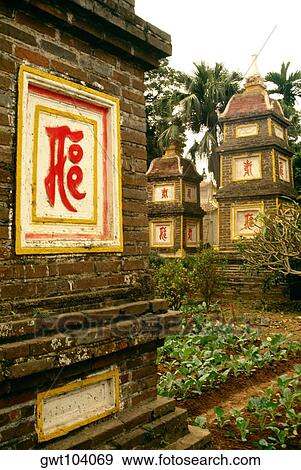 Stock Photo - Tran Quoc Pagoda Towers, Hanoi, Vietnam. Fotosearch