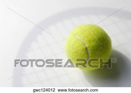 Stock Image - Close-up of a tennis ball. Fotosearch
